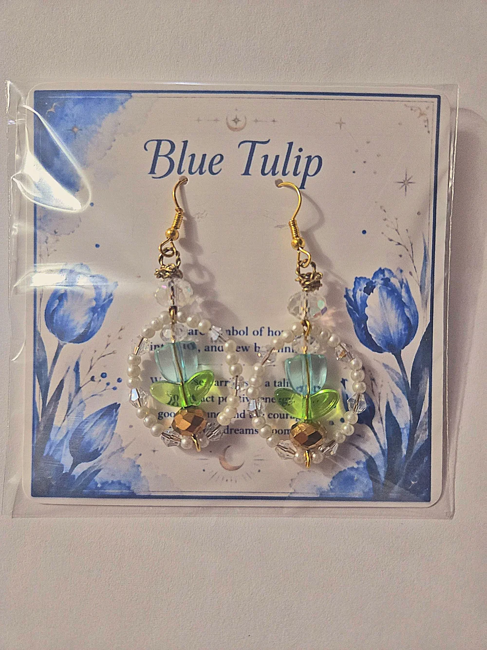 Blue Tulip Pearl Earrings: A Symbol of Hope & New Beginnings Jewelry